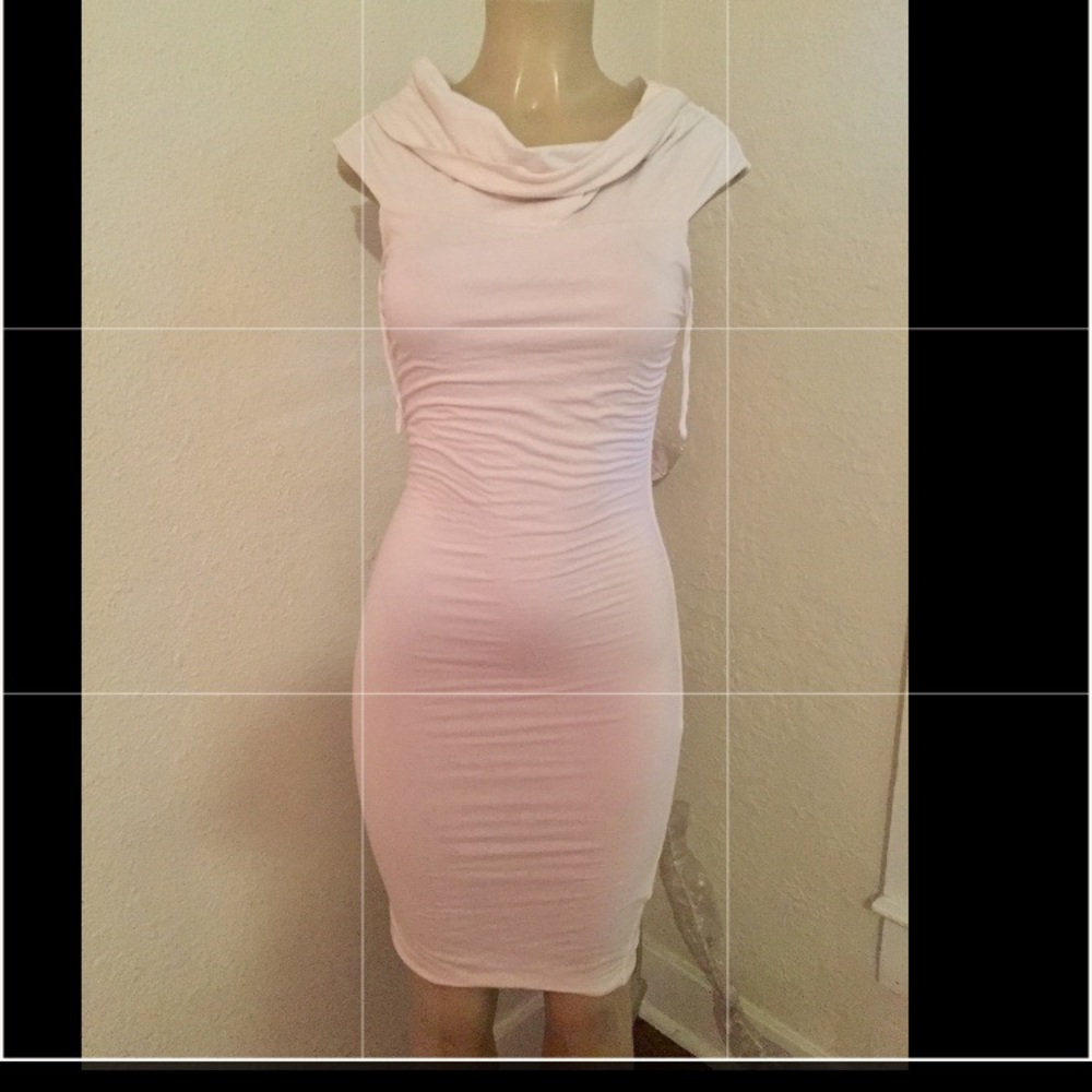 James Perse white bodycon fitted dress. * 1